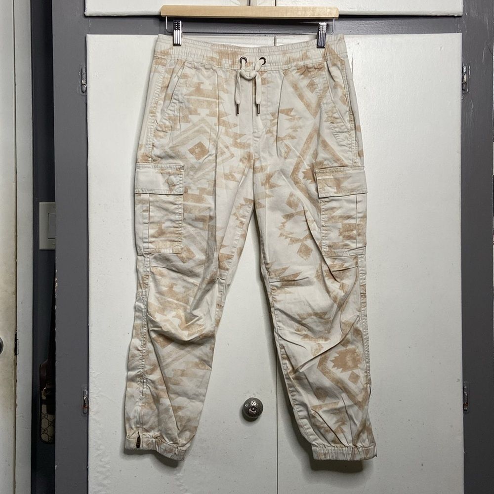 polo ralph lauren women cargo joggers small aztec south western beige